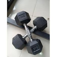 Rubber Coated Hex Dumbbells